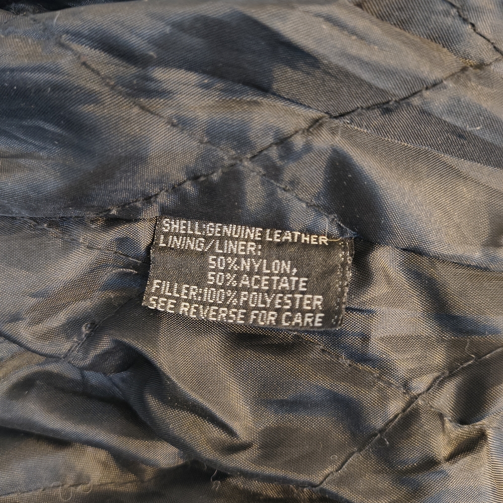 🛵 Vtg. 'The Perfect' Black Leather Biker Motorcycle Jacket - Picture 6 of 10